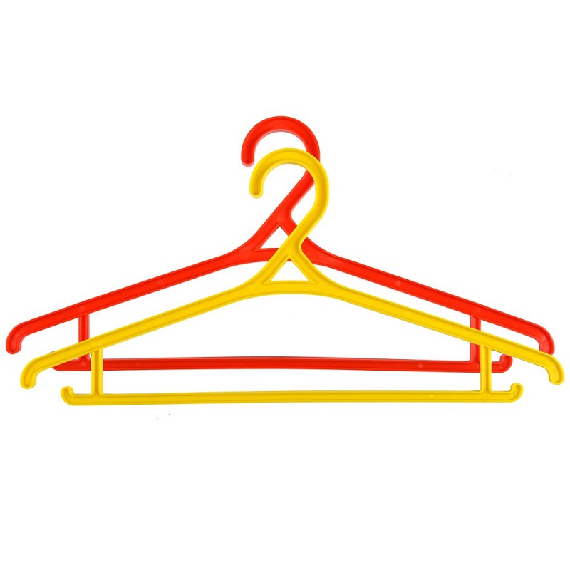 Вешалка-плечики костюмные р. 46-48 цветные (уп.60)