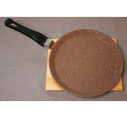 Сковорода блинная Жарь 24 см коричневый гранит с несъемн. ручкой 